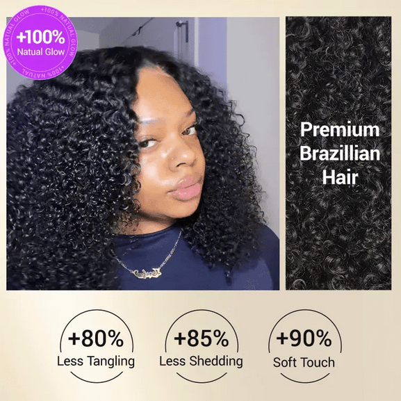 Luxury Afro Curly HD Lace Wig 5x5 – 100% Brazilian Human Hair | Glueless | 200% Density