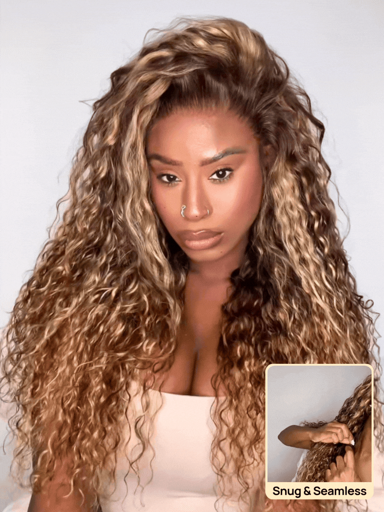 Lana&Jade Hairs – Deep Wave Half Up Half Down HD Lace Wig