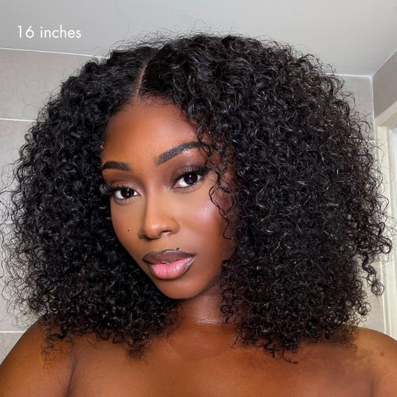Luxury Afro Curly HD Lace Wig 5x5 – 100% Brazilian Human Hair | Glueless | 200% Density