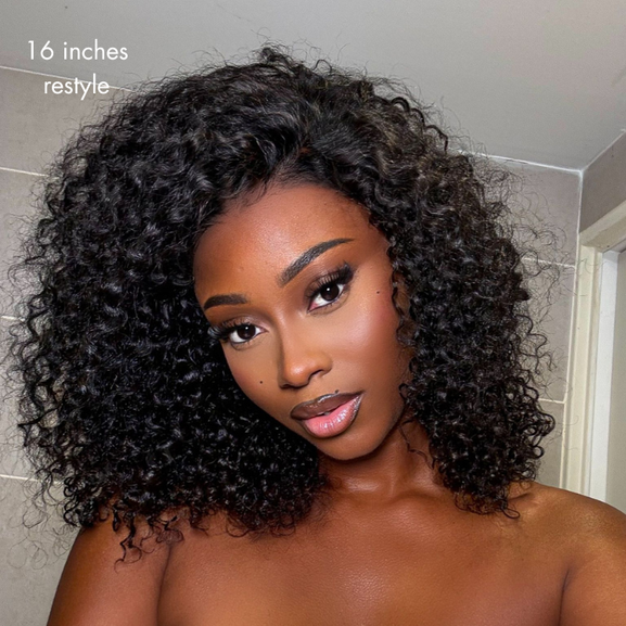 Luxury Afro Curly HD Lace Wig 5x5 – 100% Brazilian Human Hair | Glueless | 200% Density