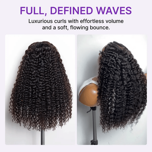 Lana & Jade Hairs Kinky Curly Wig — Black Lace with Golden Chestnut Highlights