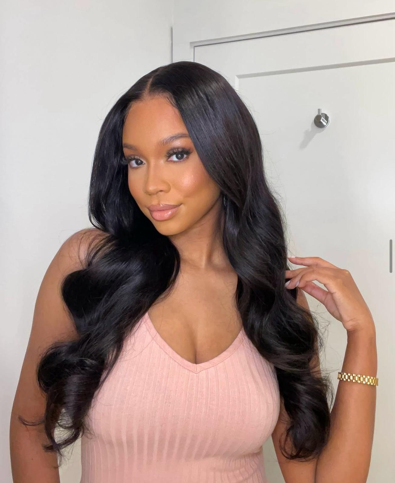 Pre-cut Front lace Body Wave Dark Brown 