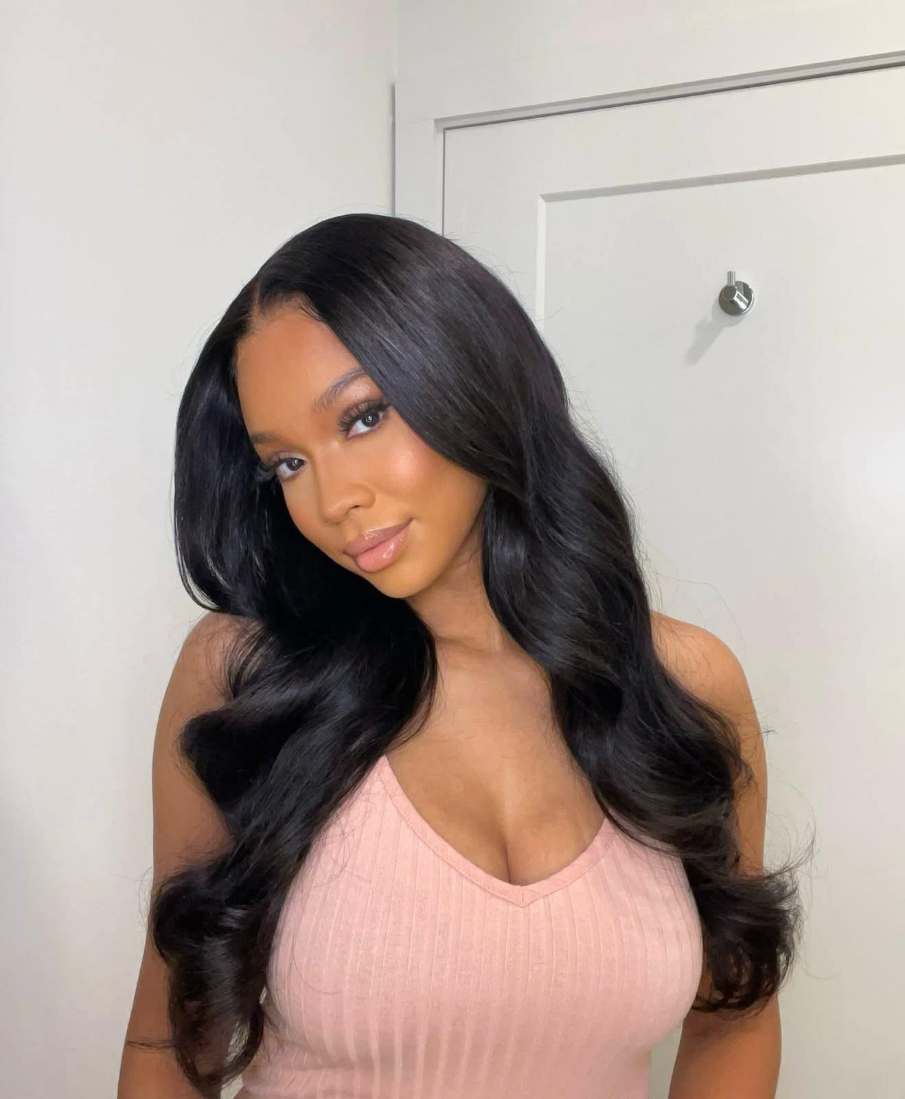 Pre-cut Front lace Body Wave Dark Brown 
