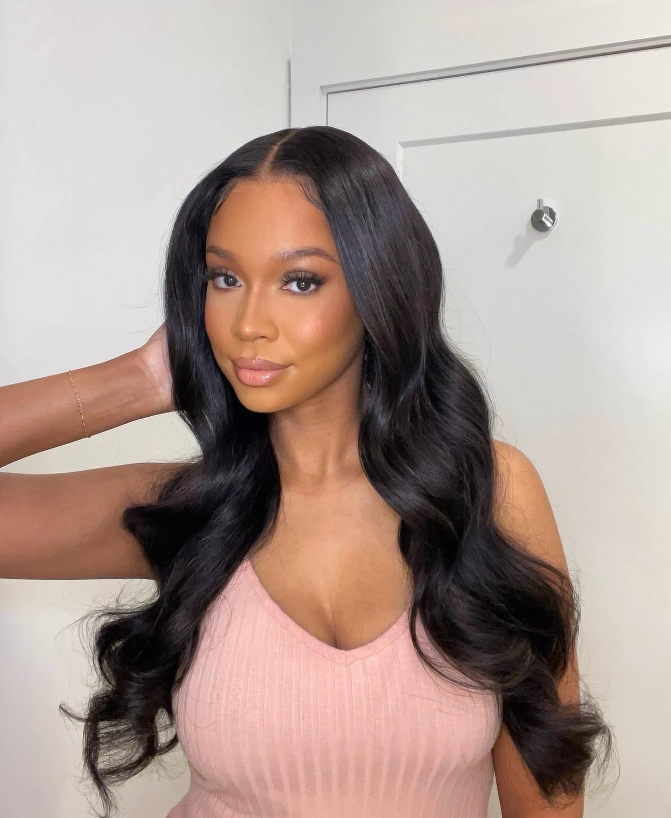 Pre-cut Front lace Body Wave Dark Brown 