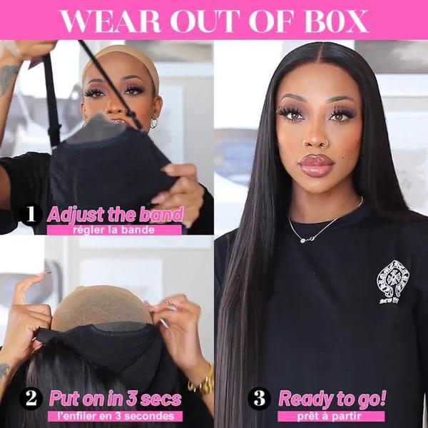 Pre-cut Straight Dark Brown Lace Front 