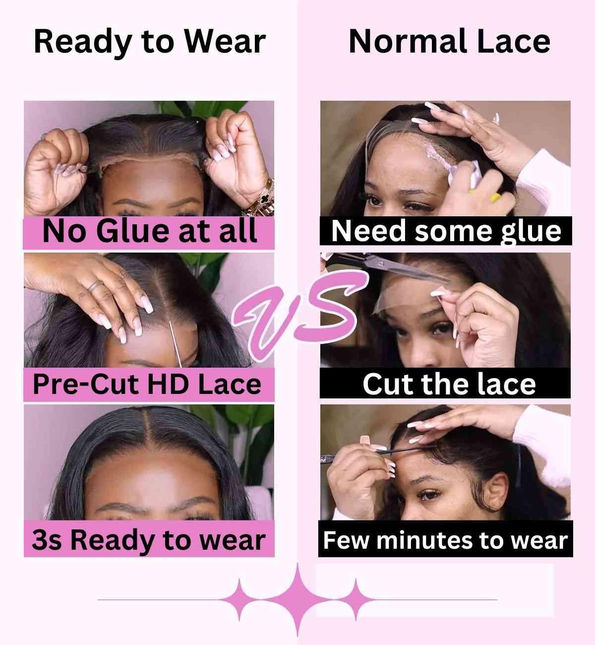Pre-cut Straight Dark Brown Lace Front 