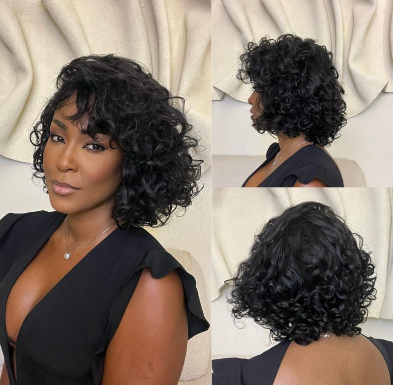PreMax Curly Wig 2.0 Nature Max Yaki Bob Curl Dave – Glueless with 13x5 HD Tulle Frontal Ear to Ear - Lana&Jade Hairs