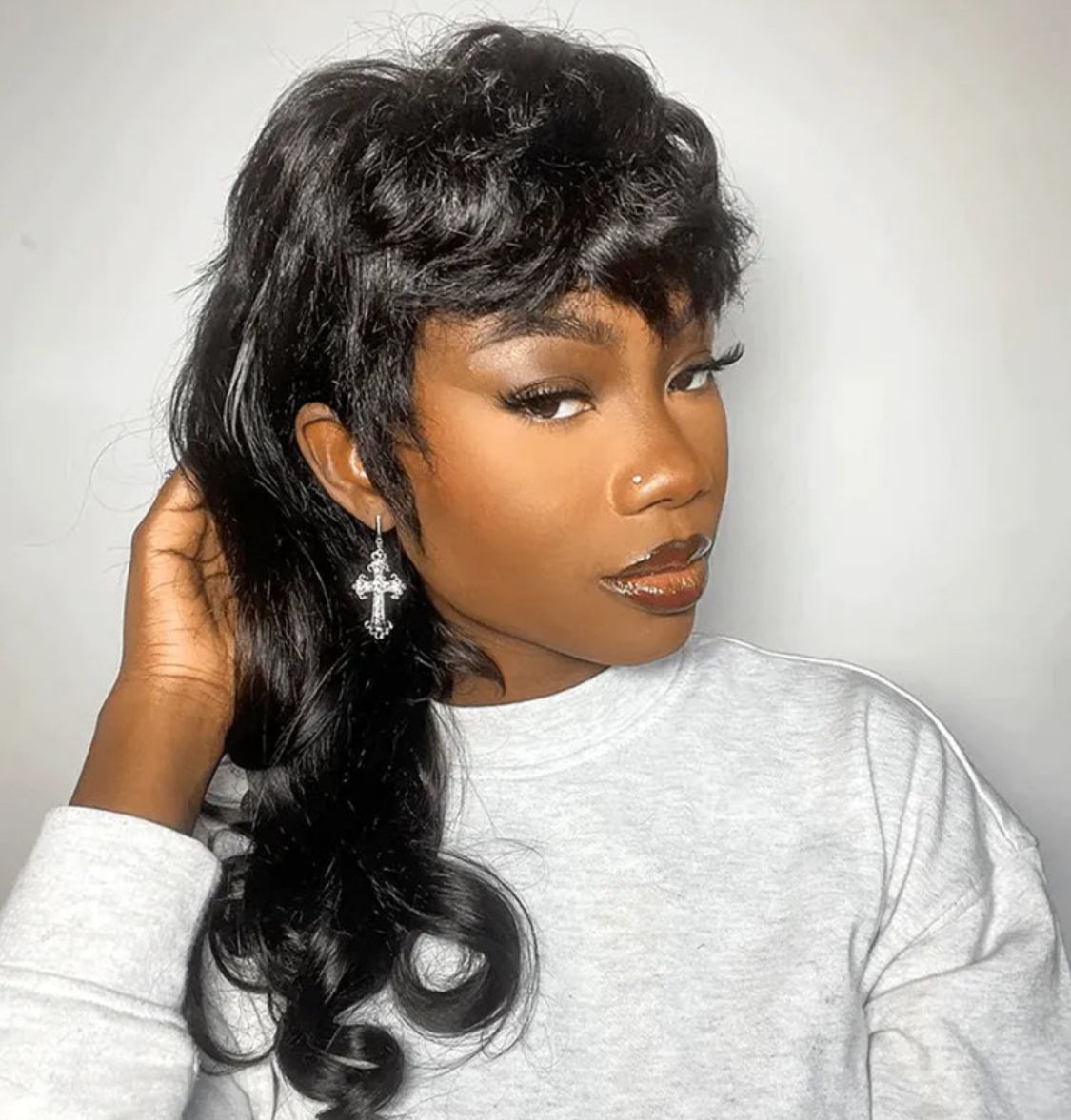 Pixie Cut Wavy Layered Mullet Wig Full Machine Made Human Hair Wig - Lana&Jade Hairs