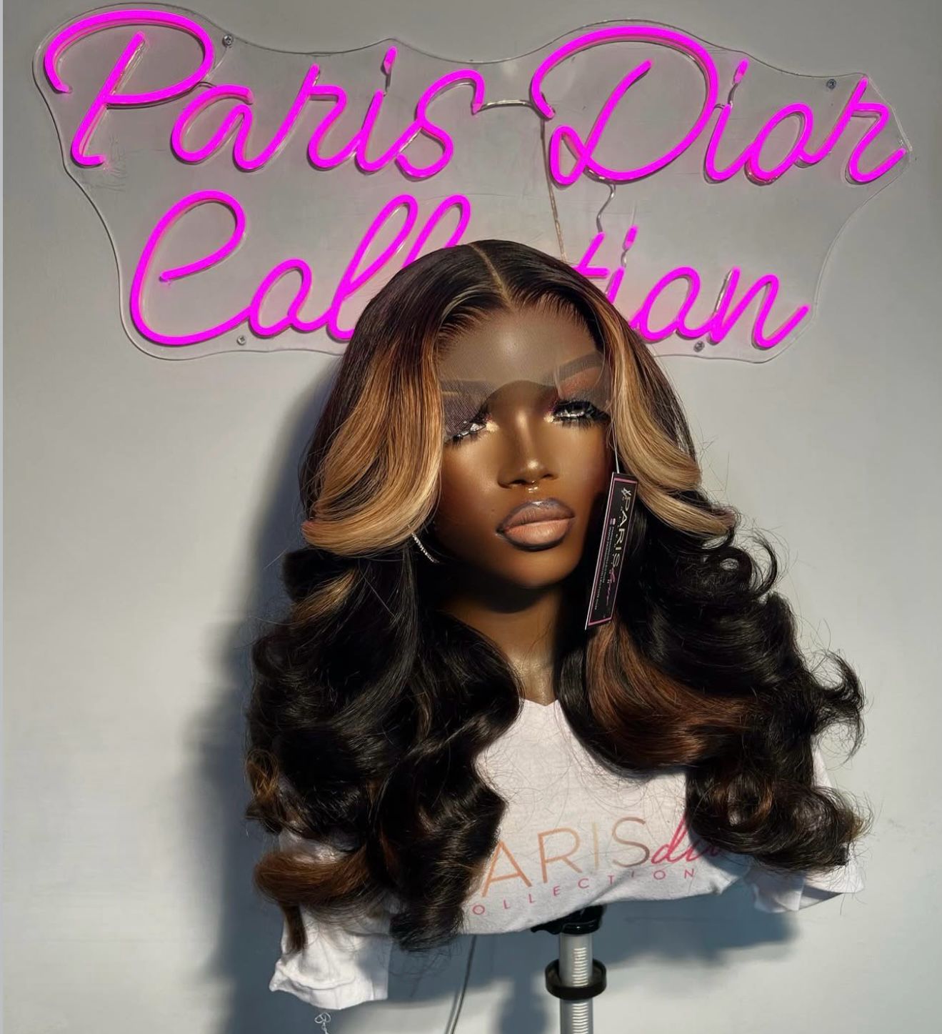 Copper Brown Highlighted Body Wave Wig – 200% Volume One Size Adjustable - 12