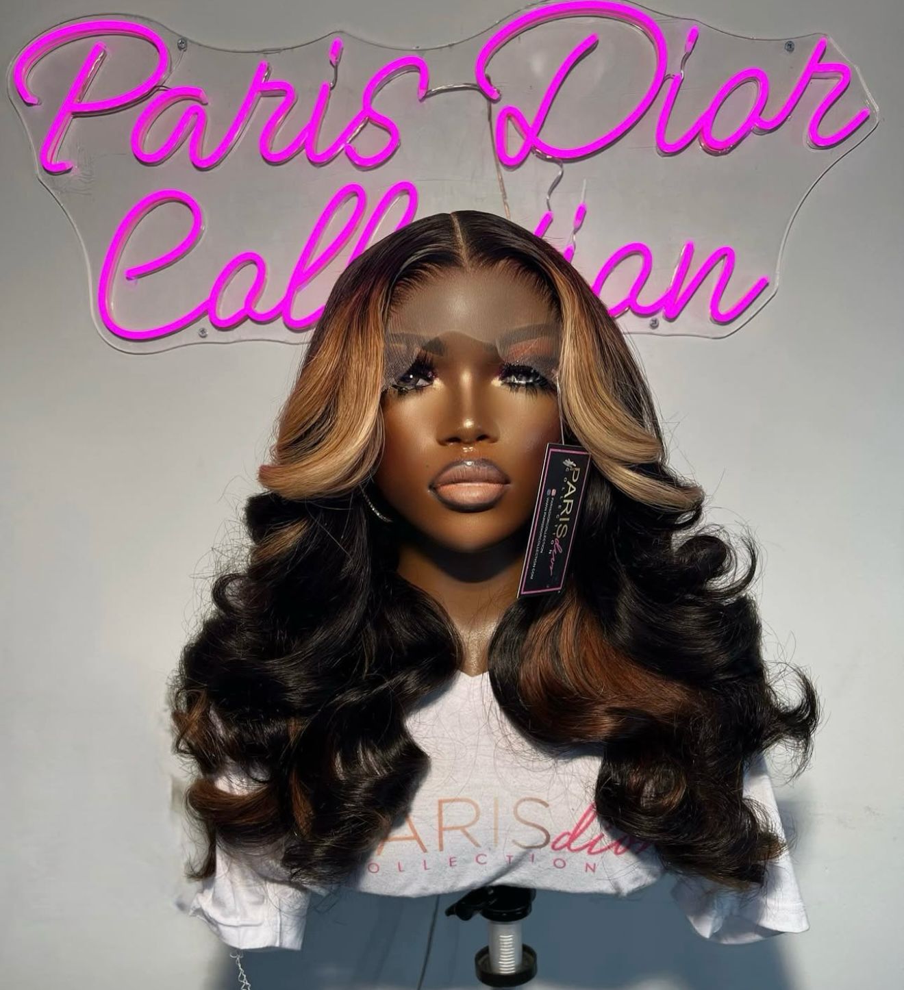 Copper Brown Highlighted Body Wave Wig – 200% Volume One Size Adjustable - 12
