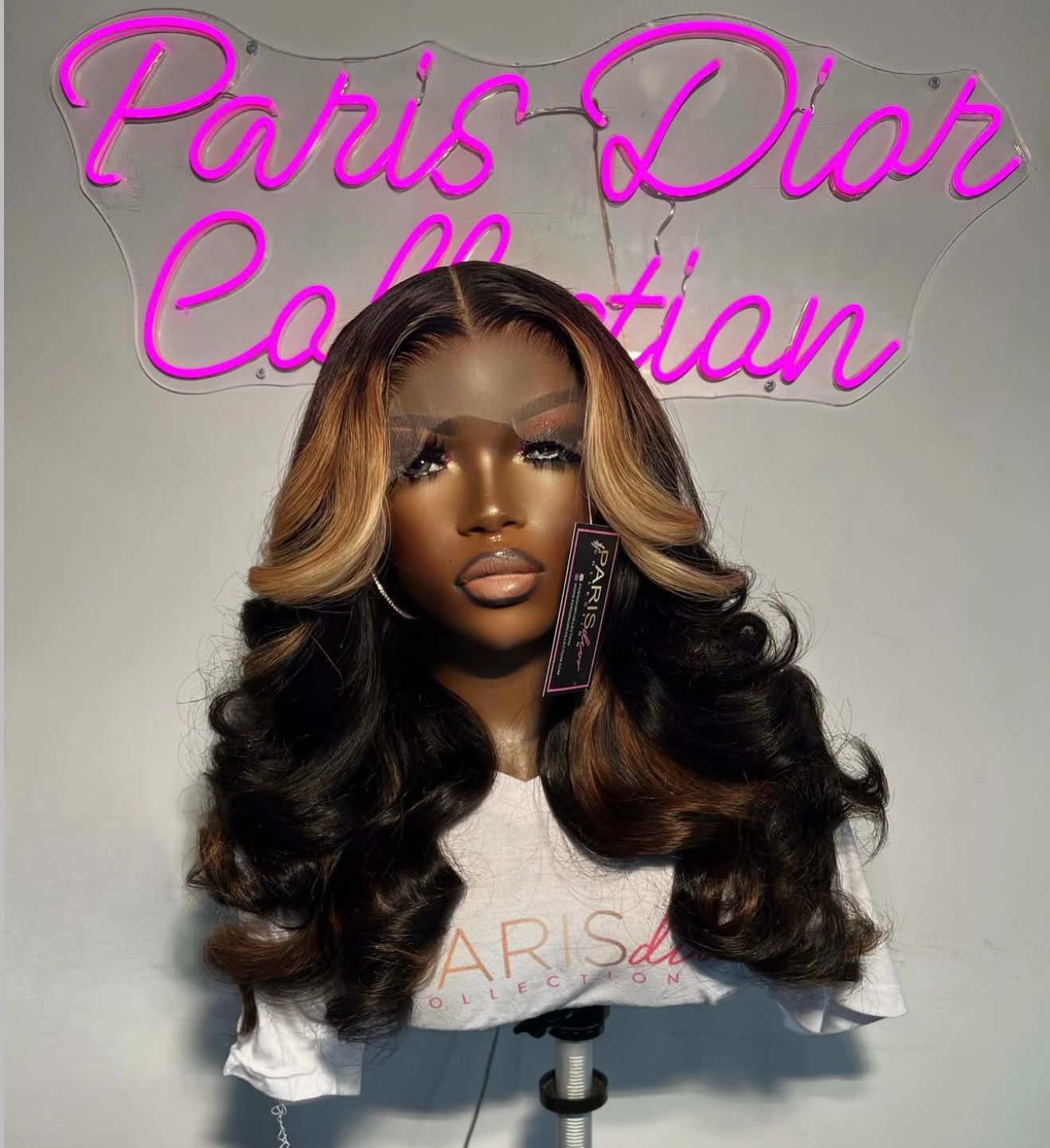 Copper Brown Highlighted Body Wave Wig – 200% Volume One Size Adjustable - 12