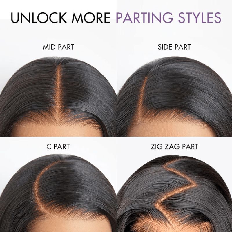 Loose Body Wave 7x6 Glueless Wig - Natural Black - 12