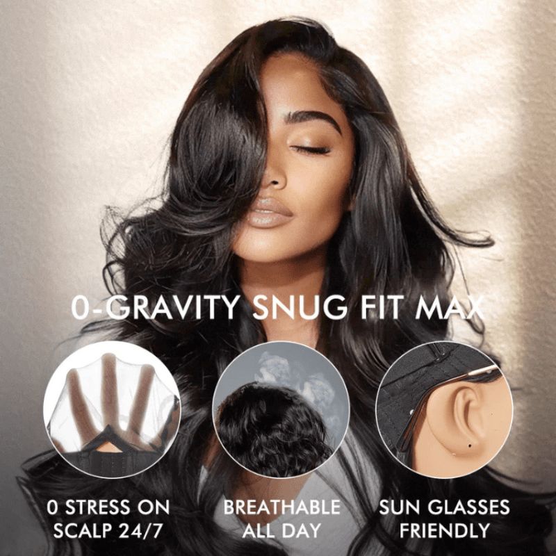 Loose Body Wave 7x6 Glueless Wig - Natural Black - 12