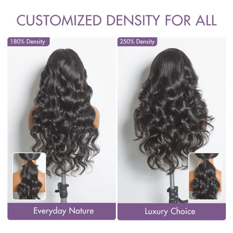 Loose Body Wave 7x6 Glueless Wig - Natural Black - 12