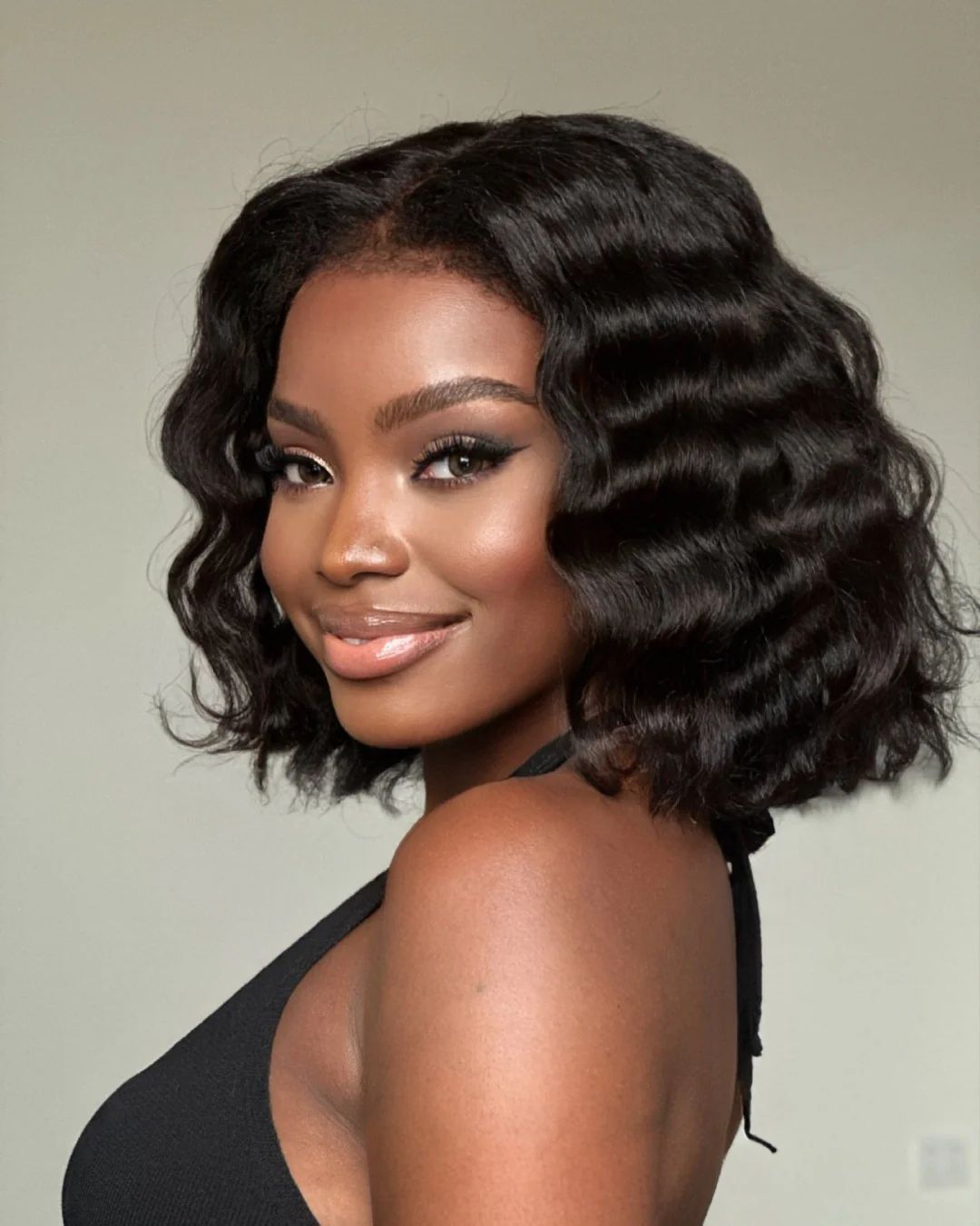 Short Curly Bob Human Hair With 5x5 Pre-Cut HD Lace And Kinky Edges - Lana&Jade Hairs