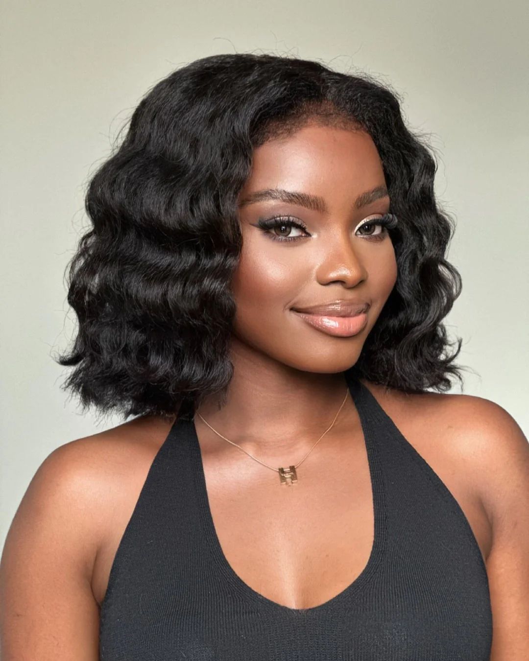 Short Curly Bob Human Hair With 5x5 Pre-Cut HD Lace And Kinky Edges - Lana&Jade Hairs