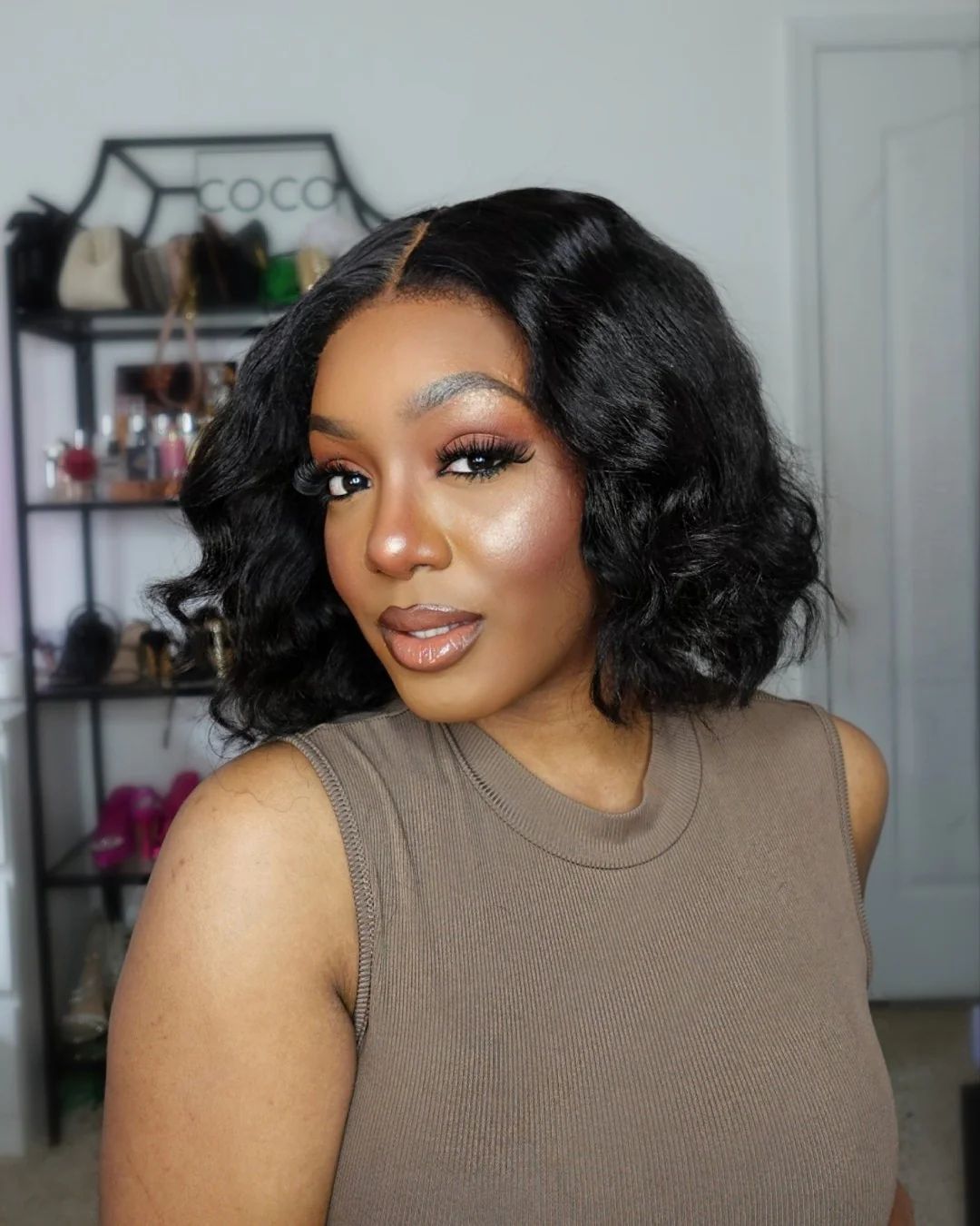 Short Curly Bob Human Hair With 5x5 Pre-Cut HD Lace And Kinky Edges - Lana&Jade Hairs
