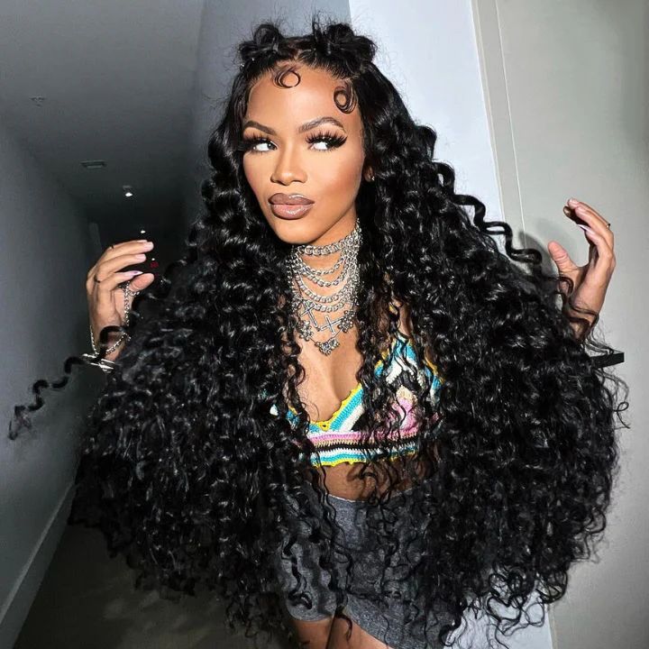 Glueless Loose Wave Wigs Virgin Human Hair 6*4/13*4 Transparent HD Lace Front Deep Wave Wig Pre Plucked Hairline - Lana&Jade Hairs