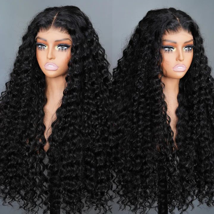 Glueless Loose Wave Wigs Virgin Human Hair 6*4/13*4 Transparent HD Lace Front Deep Wave Wig Pre Plucked Hairline - Lana&Jade Hairs
