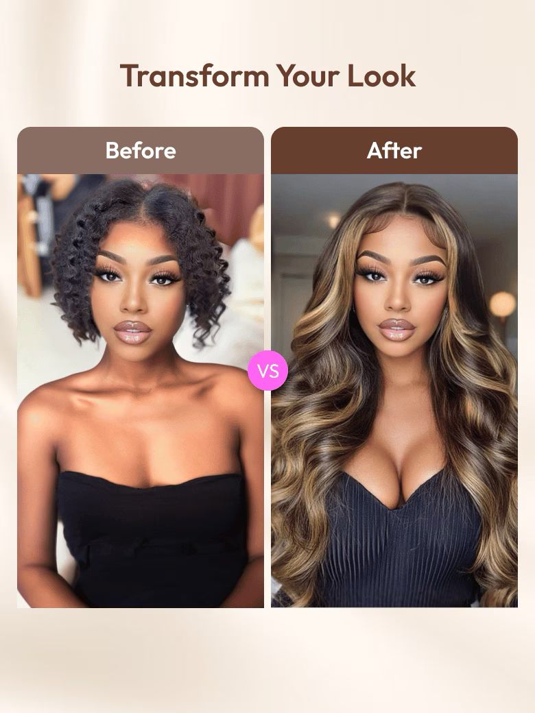 7x5 Bye-Bye Knots™ & 13x4 Pre-Everything™ Lace Loose Wave Butterscotch Highlights Brown Wig 150% Density - Lana&Jade HAirs
