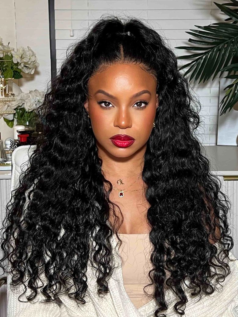 Lena Jade Hairs 7x5 Bye-Bye Knots™ Wig is 13x4 Pre-Everything™, Glueless, Wet and Wavy, Invisible Knots with Invisible Drawstring and Free Baby Hair