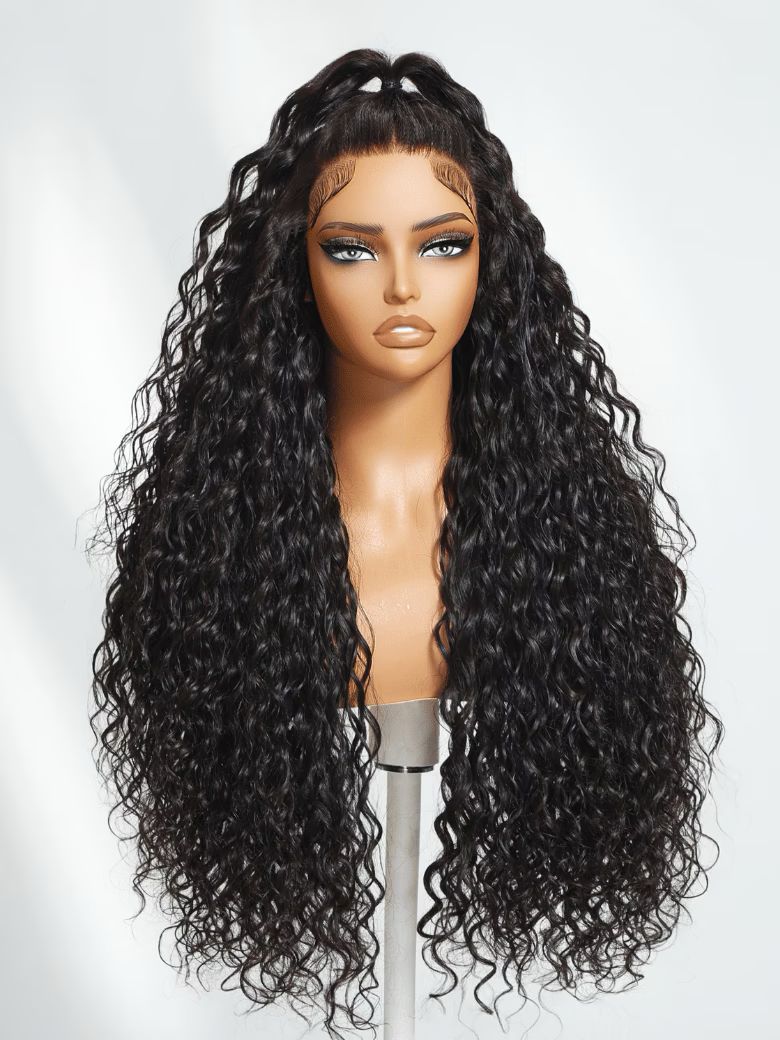 Lena Jade Hairs 7x5 Bye-Bye Knots™ Wig is 13x4 Pre-Everything™, Glueless, Wet and Wavy, Invisible Knots with Invisible Drawstring and Free Baby Hair
