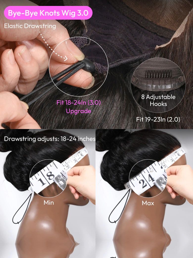 Lena Jade Hairs 7x5 Bye-Bye Knots™ Wig is 13x4 Pre-Everything™, Glueless, Wet and Wavy, Invisible Knots with Invisible Drawstring and Free Baby Hair