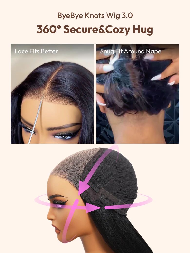 Lena Jade Hairs 7x5 Bye-Bye Knots™ Wig is 13x4 Pre-Everything™, Glueless, Wet and Wavy, Invisible Knots with Invisible Drawstring and Free Baby Hair