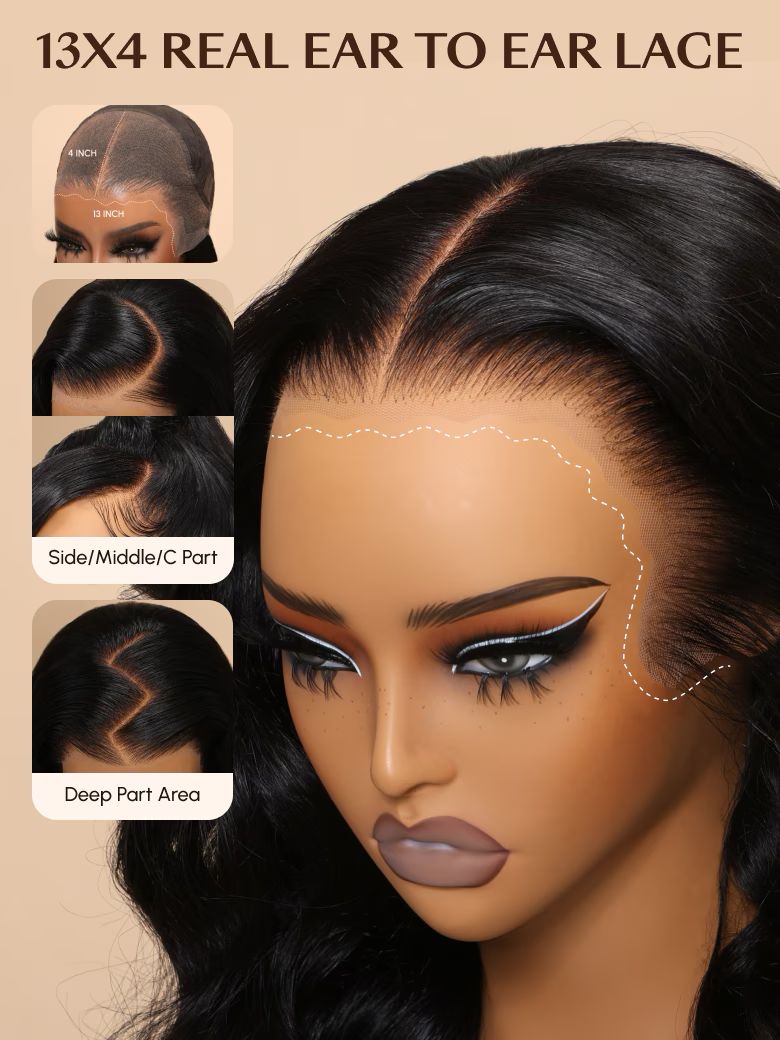 Bob Yaki Lana&Jade Hair 13x4 Lace Frontal Yaki Bob Wig Black Pre-Plucked