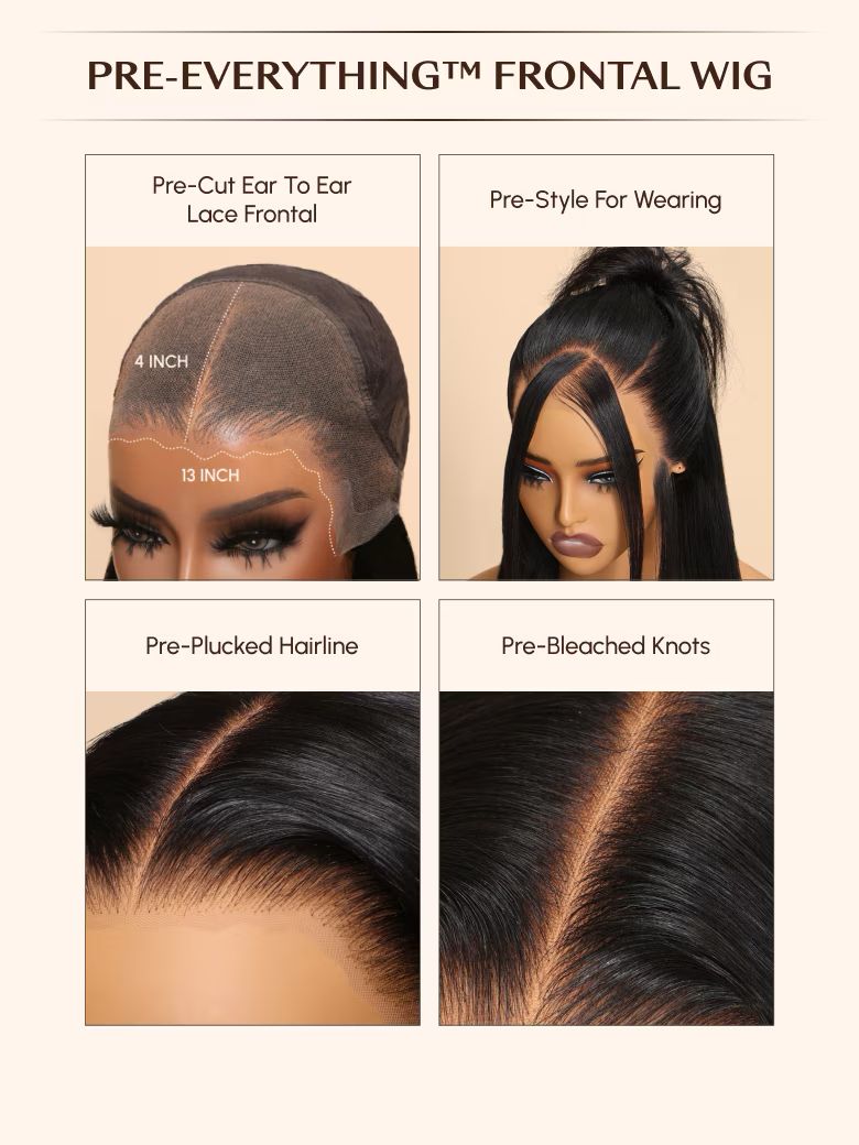 Bob Yaki Lana&Jade Hair 13x4 Lace Frontal Yaki Bob Wig Black Pre-Plucked