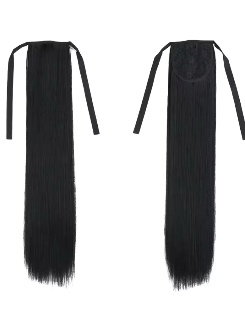 Lana Jade Hairs Natural Black Straight Clip-in Ponytail Extension