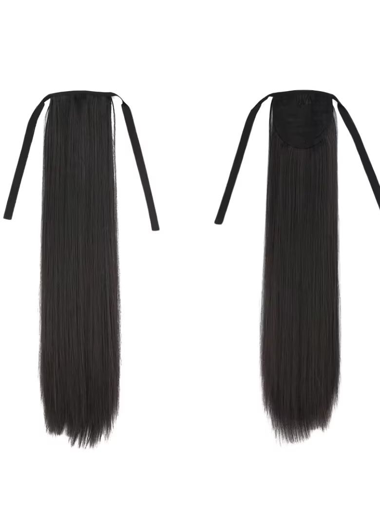Lana Jade Hairs Natural Black Straight Clip-in Ponytail Extension