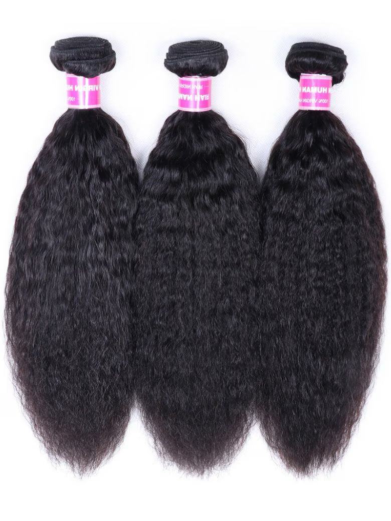Lana Jade Hairs Deal: 3 Bundles of Kinky Straight Indian Human Hair