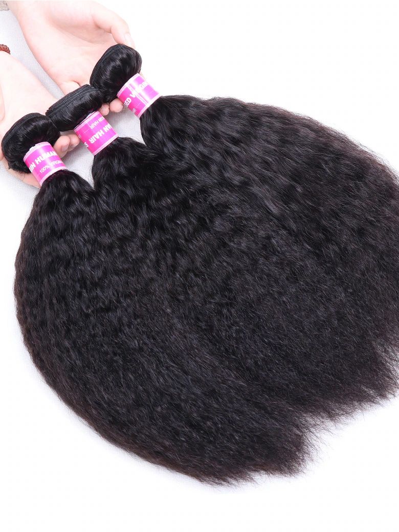 Lana Jade Hairs Deal: 3 Bundles of Kinky Straight Indian Human Hair