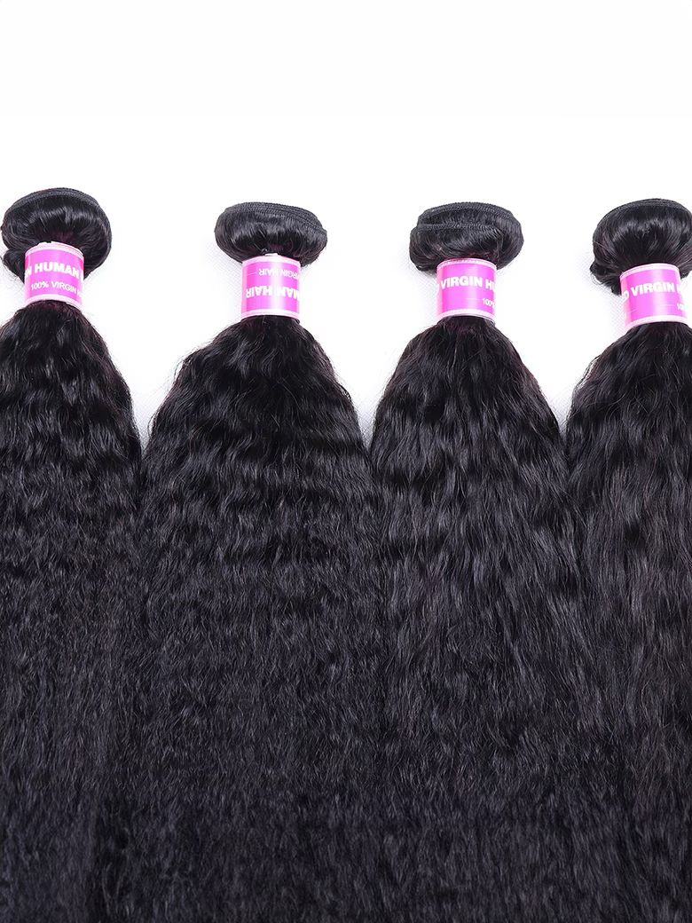 Lana Jade Hairs: 4Pcs Kinky Straight Remy Human Hair Bundles