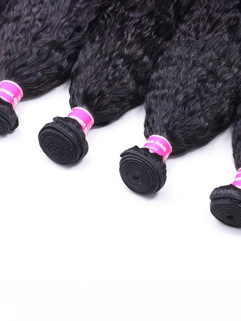 Lana Jade Hairs: 4Pcs Kinky Straight Remy Human Hair Bundles