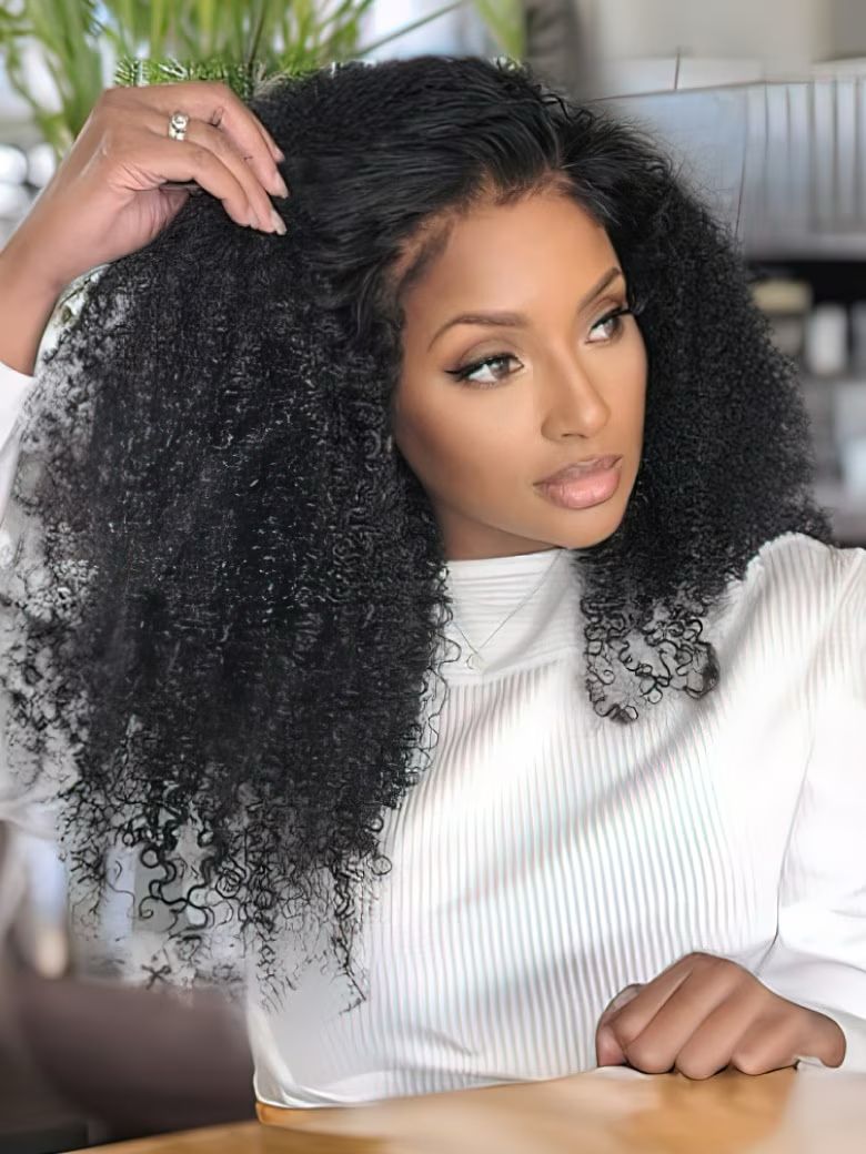 Combo Sale V Part Kinky Curly Ombre 20 Inch Wig and 4x0.75 Lace Wig 18 Inch - Lana&Jade Hairs