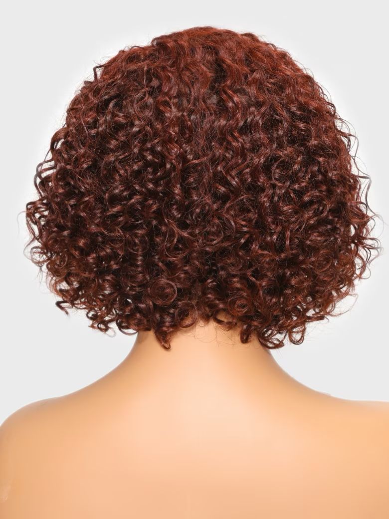 Combo Sale 8 Inch Bye Bye Knots Dark Red Brown 33B Color Side Part Bob and 20 Inch U Part Body Wave Wig