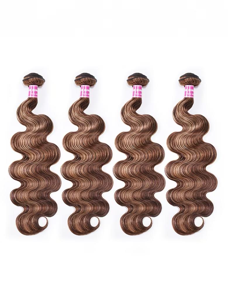 Lana Jade Hair Body Wave Blonde Highlight Human Hair 4 Bundles