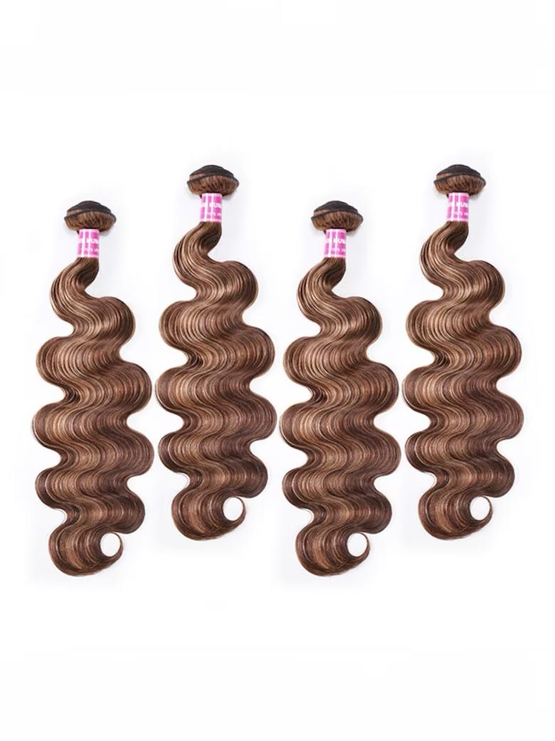 Lana Jade Hair Body Wave Blonde Highlight Human Hair 4 Bundles