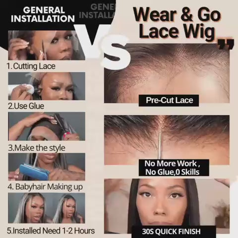 Glueless Loose Wave Wigs Virgin Human Hair 6*4/13*4 Transparent HD Lace Front Deep Wave Wig Pre Plucked Hairline - Lana&Jade Hairs