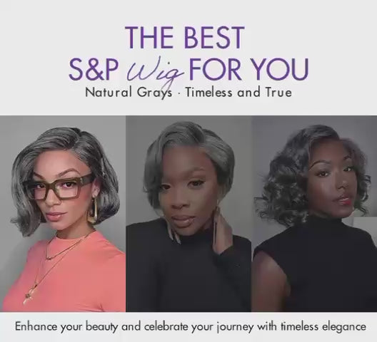 Salt & Pepper Bob Body Wave Wig - Pre-Cut & Glueless - 10