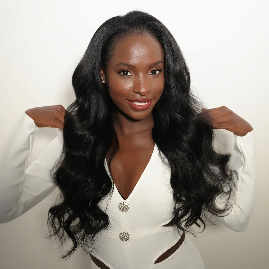 Fine Yaki Body Wave Wig With V Part - Lana&Jade Hairs