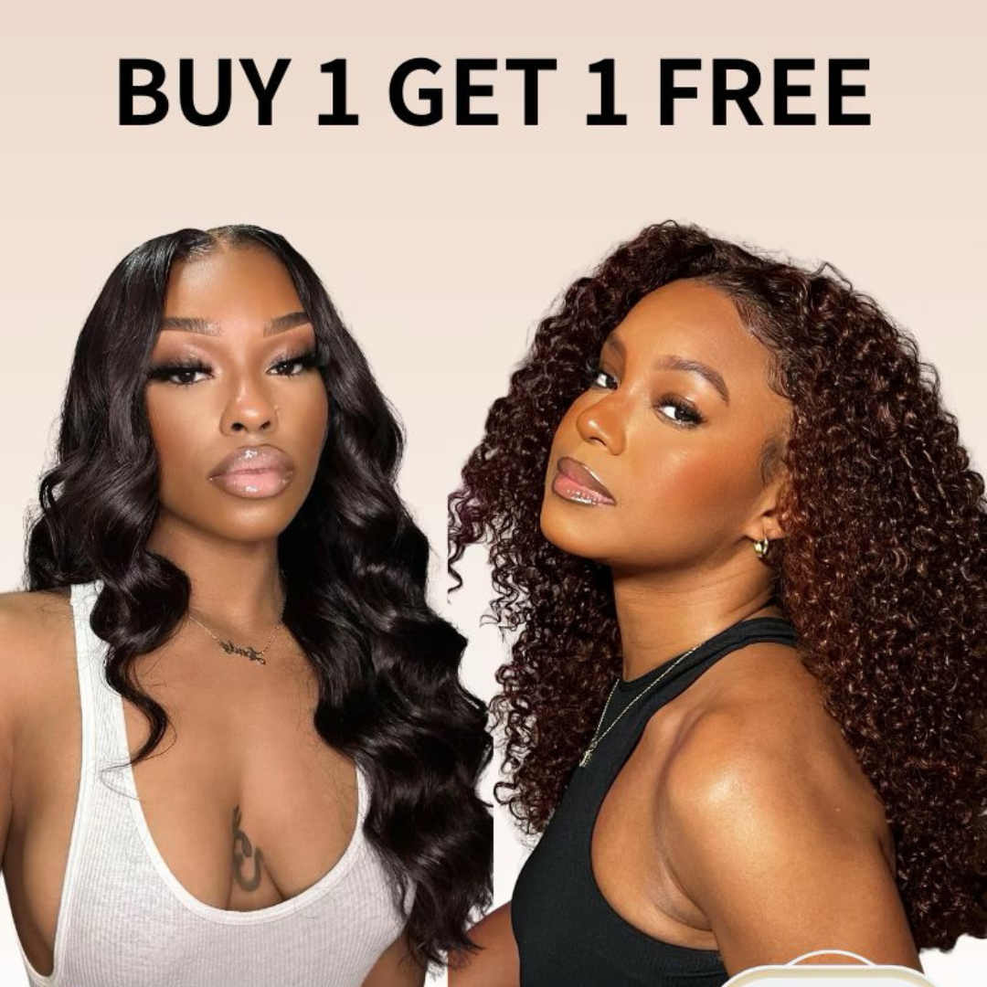 Combo Sale 8 Inch Bye Bye Knots Dark Red Brown 33B Color Side Part Bob and 20 Inch U Part Body Wave Wig